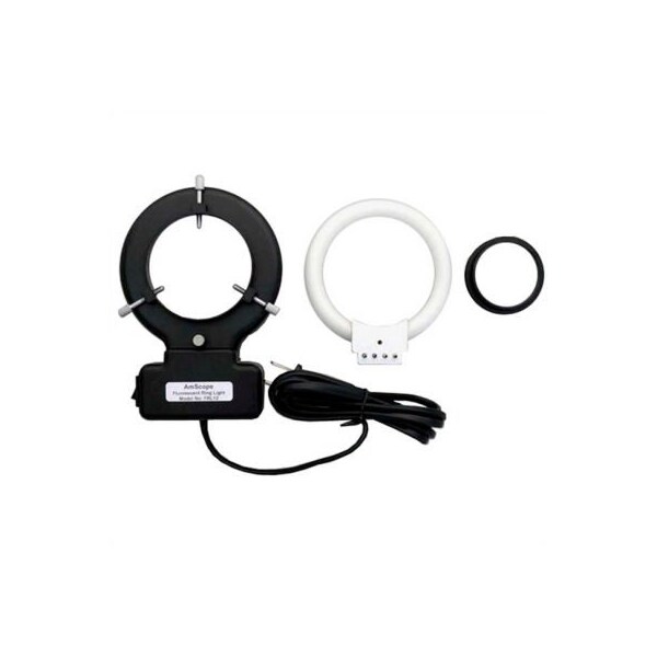 AmScope FRL12-A 12W Stereo Microscope Fluorescent Ring Light and Adapter